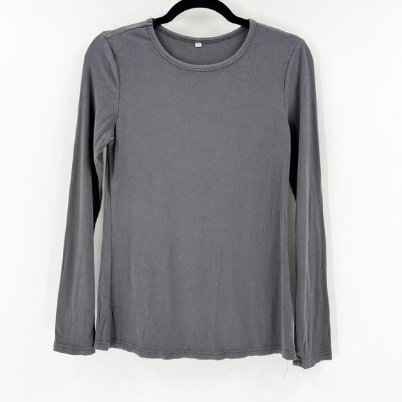 Urban Outfitters Gray Ribbed Long Sleeve M - Picture 2 of 5